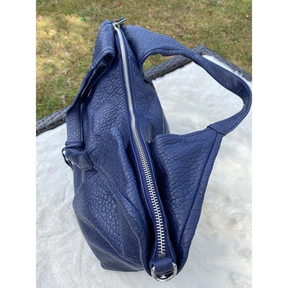 Vince Camuto Convertible Lamb Leather Pleated Tote - Steph deep indigo shoulder - Picture 3 of 6